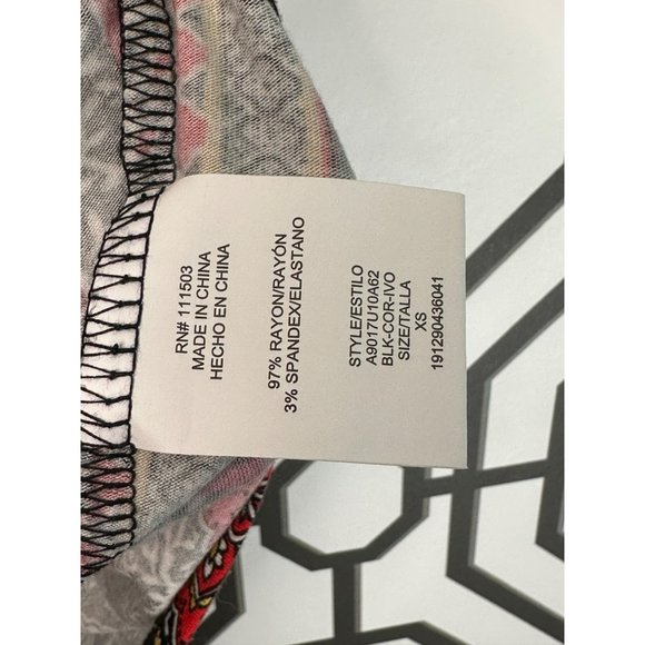 Lily Rose Ladies Sleeveless V Neck Swing Abstract, Vibrant Style Dress Size XS - Picture 8 of 9